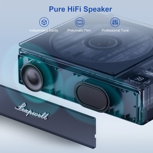 2024 nouveau <span class=keywords><strong>tourne</strong></span>-<span class=keywords><strong>disque</strong></span> Compact Rechargeable Hifi rétro lecteurs de CD portables avec haut-parleurs/Radio Fm/Mp3/Usb - Product Image 2