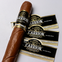 Étiquette de cigare personnalisée, holographique, résistante à l'huile, durable, feuille d'or, impression en relief 3D, bande de cigare de Havane