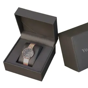 Neues Design Günstigster Preis PU Leder Uhren box Benutzer definiertes Logo Personal isierte Einzigartige benutzer definierte Box Uhr