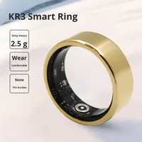 Nouvelle bague connectée KR3 2026 pour femmes et hommes, moniteur de fréquence cardiaque, de variabilité de la fréquence cardiaque (VFC) et de sommeil, étanche IP68, bague connectée fine, tracker d'activité physique, cadeau