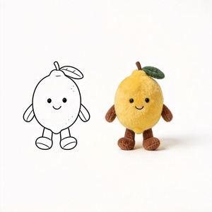 Adorable Peluche Citron Moelleuse - Tailles Personnalisées, Matière Polyester, Peluche Citron Promotionnelle Douce - Product Image 2