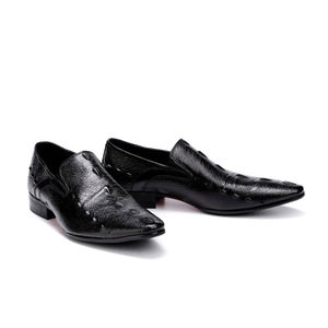 Chaussures habillées en cuir pour hommes, en cuir de vachette pleine fleur, nouveau style, chaussures pointues pour hommes d'affaires britanniques - Product Image 4