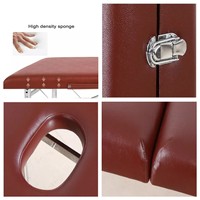 Table de massage pliable en cuir synthétique de haute qualité, lit de thérapie portable pour l'école, la salle de sport, la salle de bain