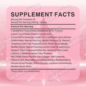 Vitahealthy OEM/ODM glutatione orale Dissloving Film integratore prezzo di fabbrica strisce per dissoluzione orale per sbiancamento della pelle - Product Image 2