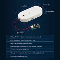 Module sonore en plastique téléchargeable et enregistrable par USB, haut-parleur personnalisé pour jouet en peluche DIY, boîte à son pour cadeau