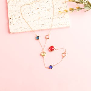 Ajustable 18K titanio Acero inoxidable Ins impermeable estrella circón gargantilla collar trenzado CADENA DE Singapur para regalo de mujer - Product Image 5