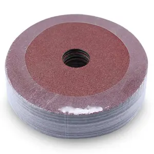 Discos de lijado de fibra de resina de óxido de aluminio, grado abrasivo Industrial, con orificio central