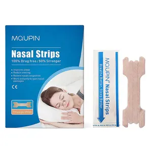 睡眠製品70pcx/ボックス鼻ストリップいびき鼻ストリップパッチより良い呼吸鼻ストリップ100% 天然ハーブ