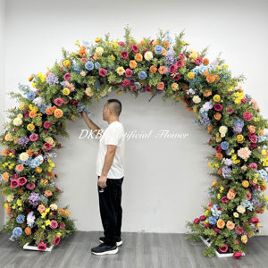 5D đám cưới vòm hoa sắp xếp Backdrop trang trí nhân tạo đầy màu sắc hoa vòm Set cho đám cưới Backdrop - Product Image 1