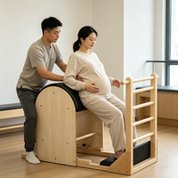Appareil de Pilates Post-partum en Bois d'Érable pour Étirements Doux de la Colonne Vertébrale, Idéal pour la Diastase Recti et l'Entraînement du Plancher Pelvien