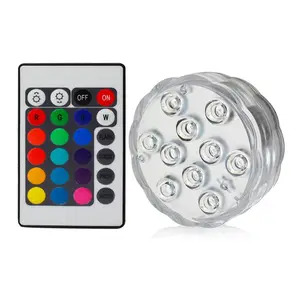 LED Submersible Light Including 10 5050 SMD Chips Drove by 3AAA Battery with Remote Controller for Wedding