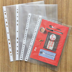 Bán buôn A4 không thấm nước PP tập tin đấm túi với 11 lỗ trang tấm bảo vệ cho nộp hồ sơ sản phẩm - Product Image 1