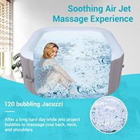 Nouveau Spa Gonflable d'Extérieur Portable avec Fonction Wi-Fi, Baignoire Balnéo 5 à 7 Personnes, Design Moderne avec Jets d'Air