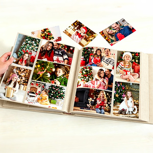 Album photo souvenir DIY <span class=keywords><strong>en</strong></span> lin avec 40 pages autocollantes, couverture personnalisable pour vendeurs <span class=keywords><strong>en</strong></span> <span class=keywords><strong>ligne</strong></span> - Product Image 2