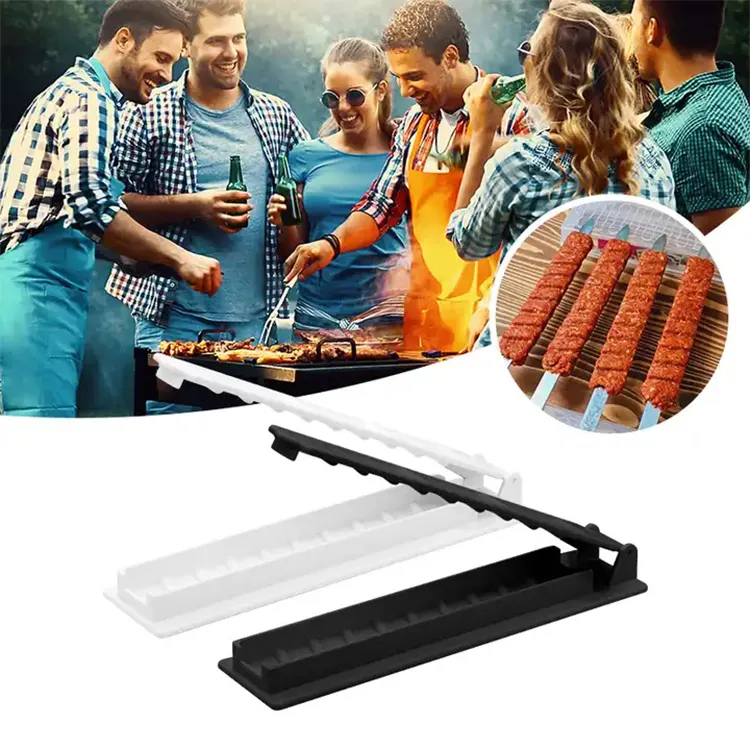 Macchina per spiedini di carne riutilizzabile per Kebab Press Maker preparazione per Barbecue griglia da cucina accessori strumenti stick Kebab Maker Bbq