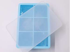 <span class=keywords><strong>Grand</strong></span> <span class=keywords><strong>bac</strong></span> à glaçons carré écologique en silicone avec couvercle pour les fabricants de crème glacée, marque JQ, modèle JQ-BG02 - Product Image 3