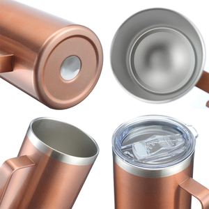 Vaso Térmico de Acero Inoxidable 304 de 24 oz con Logotipo Personalizado, Taza de Viaje Portátil de Gran Capacidad con Asa para Café - Product Image 4