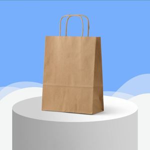Sacs en papier kraft blancs biodégradables et réutilisables, sur mesure, pour la vente en gros à bas prix, respectueux de l'environnement, pour les plats à emporter - Product Image 6
