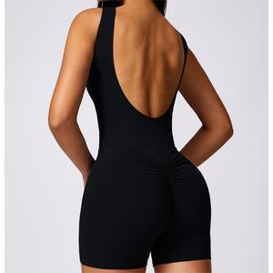 Vendita all'ingrosso di un pezzo con Zip sulla parte anteriore Yoga Activewear scunch Booty senza soluzione di continuità palestra donna tuta Fitness <span class=keywords><strong>abbigliamento</strong></span> donna - Product Image 3