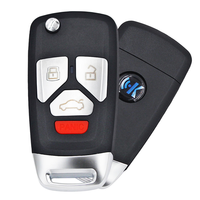 Coque de clé télécommande universelle KEYDIY KD B27-4 à 4 boutons pour Audi, fonction panique