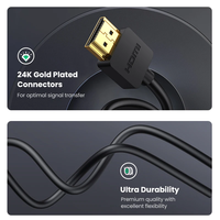 Adaptateur de câble UGREEN Micro HD-MI vers HD-MI 4K 60Hz Ethernet Audio Effet 3D Micro HD vers HD Câble Mâle-Mâle pour GoPro Sony