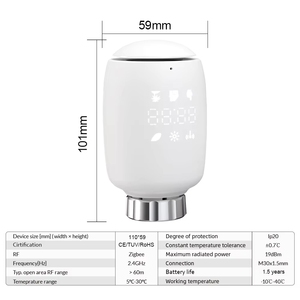 Bsy) Tuya Tv प्रोग्रामेबल थर्मोस्टैटिक रेडिएटर ऐप रिमोट तापमान नियंत्रक alexa tv05 - Product Image 6