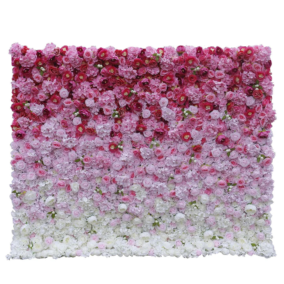Mode in China Pink Red Rose Flower Panel Hanging Flower Curtain Home Hotel Wedding Supplies