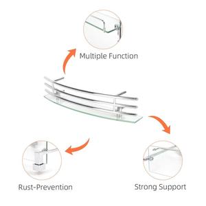 Estante de <span class=keywords><strong>Ducha</strong></span> de Plástico Resistente y Moderno, Estante de Vidrio <span class=keywords><strong>para</strong></span> Cabina de <span class=keywords><strong>Ducha</strong></span>, Montado en la Esquina, Impermeable, Ahorra Espacio, <span class=keywords><strong>para</strong></span> Baño - Product Image 2