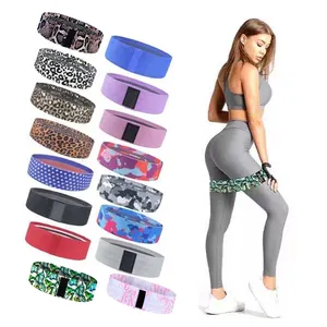 NQ SPORTS Elastic Custom Printed Camouflage Marble Hip Circle Fabric Booty Bands Glute Exercise Resistance Bands