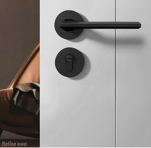 Factory Direct Luxury Black Wooden <strong>Doors</strong> <strong>Knob</strong> Modern Zinc Alloy <strong>Door</strong> Handle for Home Hotel - Product Image 2