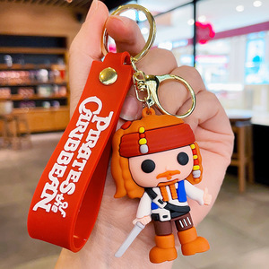 <span class=keywords><strong>2024</strong></span> nouveau dessin animé créatif Pirates caraïbes porte-clés poupée exquis petit pendentif porte-clés en métal PVC Silicone caoutchouc - Product Image 4