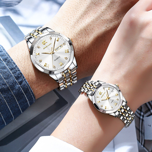 <span class=keywords><strong>Montre</strong></span> de couple tendance, <span class=keywords><strong>montre</strong></span> de luxe en acier inoxydable, étanche, lumineuse, cadeau pour la Saint-Valentin, <span class=keywords><strong>montre</strong></span>-<span class=keywords><strong>bracelet</strong></span> à quartz pour amoureux - Product Image 5