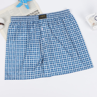 UOKIN Vente en Gros Usine Boxer Homme Grandes Tailles à Carreaux Décontracté 100% Polyester Respirant Ample à Jambes Larges