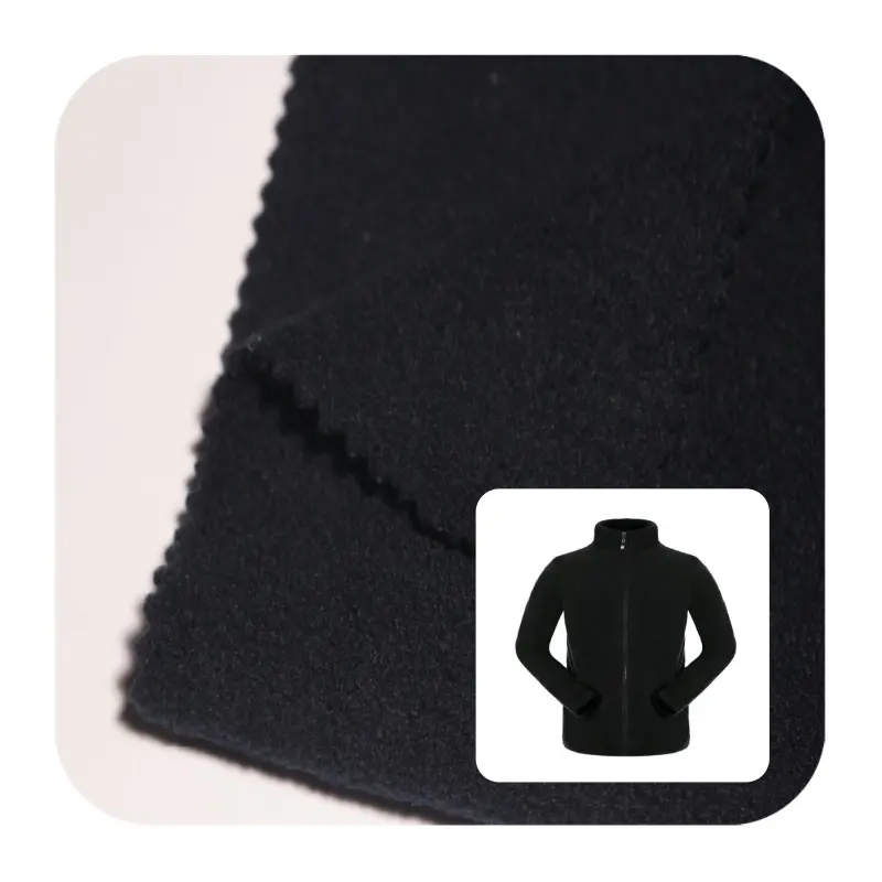 PF16/ROOSO 150D/96F 280gsm Flame Retardant Fios Fleece Dois Lados Escovado Tecido para roupas de trabalho