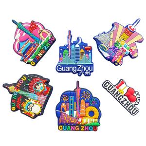 Magnet Kulkas Promosi Ramah Lingkungan Anti Air 3D Nama Kota Negara dari Karet PVC Lembut Berkualitas Tinggi untuk Turis - Product Image 1