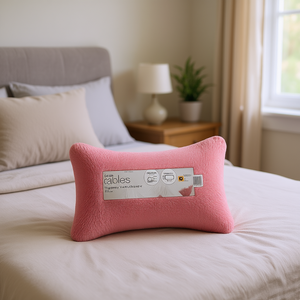 Oreiller Câlinable Vianney Rose Oblong avec Soutien Cervical, Rembourrage 100% Fibre de Polyester, Lavable en Machine, Style Moderne, Motif Uni - Product Image 2