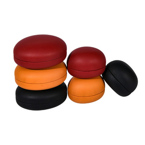 Oval PU Leather <b>Ring</b> <b>Box</b>, Hinged Round Jewelry <b>Ring</b> Case, Luxury Engagement <b>Ring</b> Gift <b>Box</b> - Product Image 2