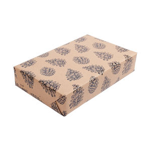 Wholesale 80g Double-Sided Kraft Print <b>Christmas</b> Custom 43cm X 10m Metallic <b>Paper</b> <b>Roll</b> <b>Wrapping</b> <b>Paper</b> for Packaging - Product Image 1