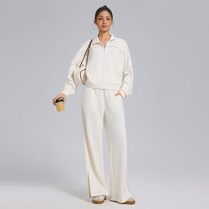 <span class=keywords><strong>Ensemble</strong></span> de survêtement pour femmes de haute qualité, deux pièces, <span class=keywords><strong>jogging</strong></span> ample, pantalon large, respirant, tenue de sport, tenue de sport - Product Image 1