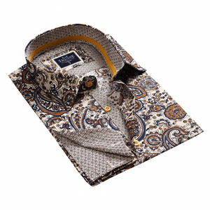 Chemise Habillée à Manchette Française Motif Paisley Floral - Product Image 2