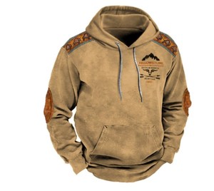 Người Đàn Ông Của Phương Tây 3D Hoodies In Cà Phê Trùm Mũ Đồ Họa Thể Thao Ngoài Trời Thời Trang Phố Sweatershirt Aztec Mùa Thu Cổ Điển Quần Áo Áo Áo - Product Image 6