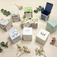 Boîte à bougies de luxe écologique en carton rigide avec logo personnalisé, estampage à froid 3D UV, laminage mat, gaufrage