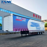Semi-remorque à rideaux coulissants à 3 essieux de 40 pieds pour le transport de marchandises