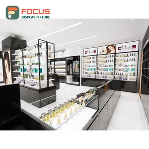 Estante de Exhibición de Acero Inoxidable Cepillado para Interiores de Tiendas Profesionales, Proveedor ODM, Mueble de Exhibición para Cosméticos - Product Image 3