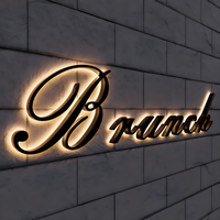 Enseigne lumineuse personnalisée en lettres LED |   Enseigne en lettres 3D en acier inoxydable rétroéclairée, logo d'entreprise pour magasin, bâtiment commercial