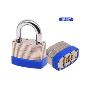 Yuefeng Combination <b>Padlock</b> JR487 Four Wheel Short Beam Rectangular Iron Lock For Home Industrial Use - Product Image 1