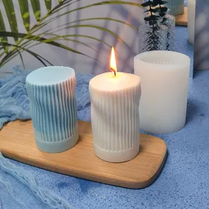 3D große gedrehte Kerzen formen für die Kerzen herstellung Formen liefert Diy Gips Home Decor Moder Silikon form