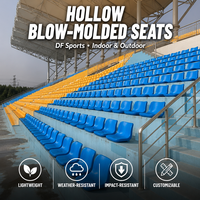 Chaise en plastique creux moulée par soufflage DF Sports Wholesale, siège de stade de football, sièges de stade pour aire de jeux