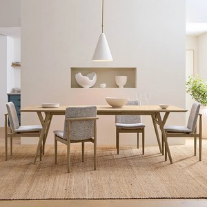 <span class=keywords><strong>Tavolo</strong></span> da Pranzo Rettangolare <span class=keywords><strong>Allungabile</strong></span> in Legno Massello di <span class=keywords><strong>Noce</strong></span> e Rovere 152-234 cm Stile Moderno Mid-Century per 6, 8, 10 Persone - Product Image 6