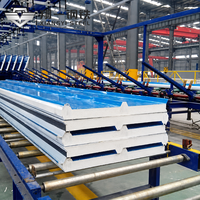 Panneau sandwich en polyuréthane PU réglable en épaisseur de 50 à 200 mm, solution d'isolation flexible pour différentes zones de température